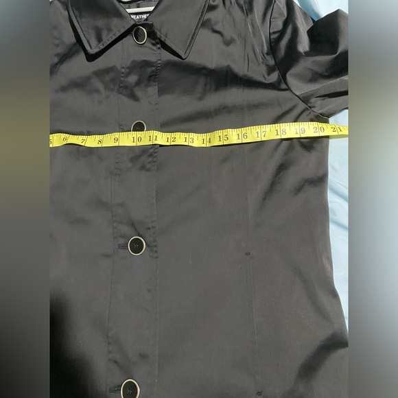 ❤️❤️Weatherproof Black Button Down Collard Fit & Flare Long 90’s Pea Coat - Picture 6 of 9